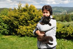 Ubytování Šumava - kocour Leo s majitelkou